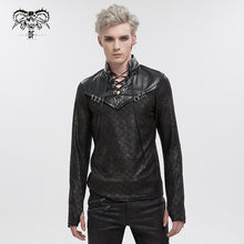 Load image into Gallery viewer, TT228 Stand collar rubberized men's T-shirt