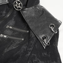 Load image into Gallery viewer, CT202 Women Punk Irregular Pattern Print Long Trench Coat