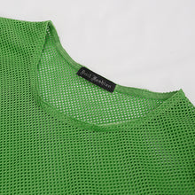 Load image into Gallery viewer, TT19804 Green Diamond-shaped net basic style long sleeves men t-shirts