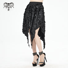 Load image into Gallery viewer, SKT130 Dark tattered sharp hem skirt