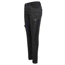 Load image into Gallery viewer, PT142 Cyberpunk circuit printed leather loops women pants