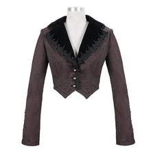 Load image into Gallery viewer, CT170 Wavy pattern Gothic Short Jacket with Detachable Hem