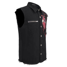 Load image into Gallery viewer, SHT093 Heart Printing Sleeveless Men's Punk Shirt