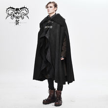 Load image into Gallery viewer, CA016 punk open arms men winter fur big cloak with loops