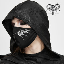 Load image into Gallery viewer, MK02302 black and white punk 3D wing printed mask for women and men