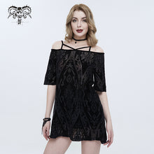 Load image into Gallery viewer, SKT159 Flocked Printed Loose Dress