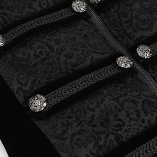 Load image into Gallery viewer, CT19901 Gothic dark pattern four-breasted black coat