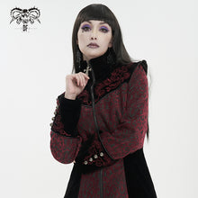 Load image into Gallery viewer, CT20502 Black and Red Jacquard Embroidered Jacket