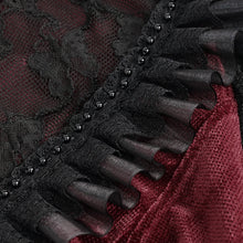 Load image into Gallery viewer, ESHT01502 red fringed iris mesh Goth Shirt