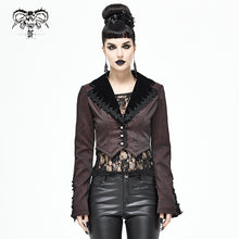Load image into Gallery viewer, CT170 Wavy pattern Gothic Short Jacket with Detachable Hem