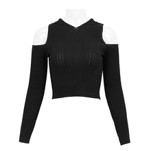 Load image into Gallery viewer, SR012 Strapless hooded woolen knitted sweater