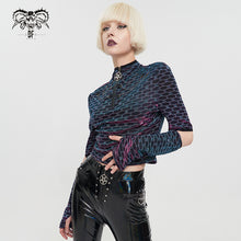 Load image into Gallery viewer, TT220 Cyberpunk dream color mesh Long Sleeve Women's T-Shirt