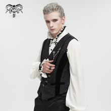 Load image into Gallery viewer, WT07001 Gothic dark pattern black vest (with brooch)