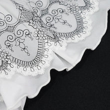 Load image into Gallery viewer, AS122 Black Thread Embroidered White Gothic oversleeves