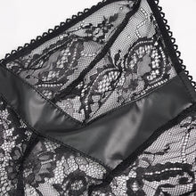 Load image into Gallery viewer, SX006 One-piece sexy lace suspender dress with separate crotch bottom