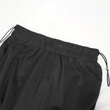 Load image into Gallery viewer, PT178 Women elastic waistband side slit mesh punk pencil pants