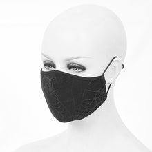 Load image into Gallery viewer, MK018 Devil fashion spider web pattern punk black cotton cloth masks
