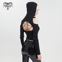Load image into Gallery viewer, SR012 Strapless hooded woolen knitted sweater