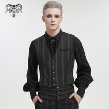 Load image into Gallery viewer, WT06601 Striped Removable Swallowtail Men's Vest