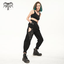Load image into Gallery viewer, PT187 Diablo daily life functional style women punk cargo pants