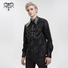 Load image into Gallery viewer, SHT098 Rib-shaped punk hand-painted men's shirt