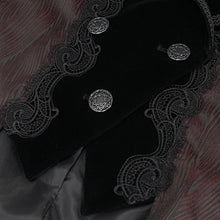 Load image into Gallery viewer, CT17102 Wave pattern wine Gothic fake two-piece jacquard coat