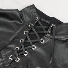 Load image into Gallery viewer, TT229 Punk Asymmetric Sleeve Turtleneck T-Shirt