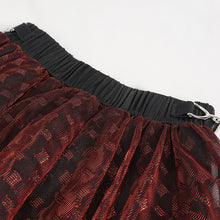 Load image into Gallery viewer, SKT15502 black and red nifty short punk skirt