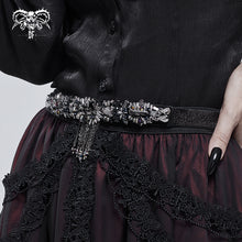 Load image into Gallery viewer, AS101 Gothic diamond tassel thin belt