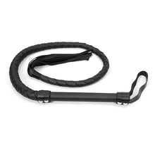 Load image into Gallery viewer, AS120 SM soft black leather long sex whip with tassels