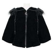 Load image into Gallery viewer, CA02901 Quilted black velvet shawl