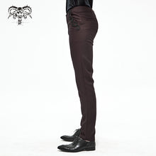 Load image into Gallery viewer, PT13902 wine Gothic wedding men trousers