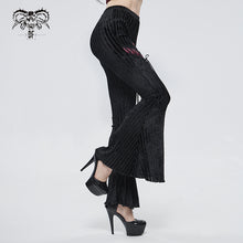 Load image into Gallery viewer, PT149 Striped flocked flared pants