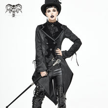 Load image into Gallery viewer, CT17101 Wave pattern black Gothic fake two-piece jacquard coat