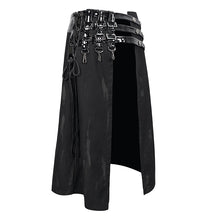 Load image into Gallery viewer, SKT148 Punk patent leather spliced men's kilt