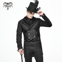 Load image into Gallery viewer, CT17401 black Gothic men dress coat