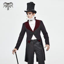 Load image into Gallery viewer, CT173 Gothic black and red bloody embroidered men coat
