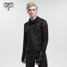 Load image into Gallery viewer, TT229 Punk Asymmetric Sleeve Turtleneck T-Shirt