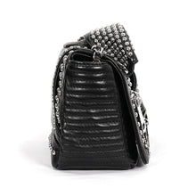 Load image into Gallery viewer, AS116 Heavy Metal Leather Jacket Shaped black rivets women Bag