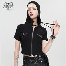 Load image into Gallery viewer, TT205 Everyday Short Sleeve Super Short Women Hoodie