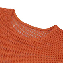 Load image into Gallery viewer, TT19802 Orange Diamond-shaped net basic style long sleeves men t-shirts