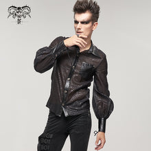Load image into Gallery viewer, SHT085 Punk tree-grain see-through shirt