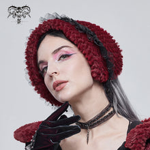 Load image into Gallery viewer, AS10702 red grained plush neckerchief (headband)