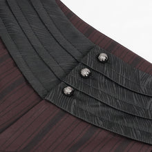 Load image into Gallery viewer, PT18902 Gothic red and black striped mid-high waist men's trousers