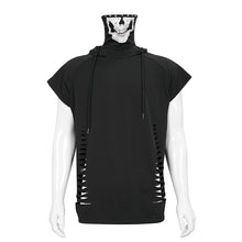 Load image into Gallery viewer, TT213 Turtleneck Mask Skull Printed Raglan Sleeve Hoodie