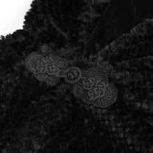 Load image into Gallery viewer, CA02501 Short dark grained plush hooded cloak