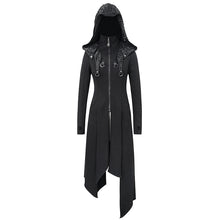 Load image into Gallery viewer, CT156 women winter fur slim punk fleece hooded long coat with loops