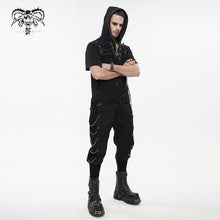 Load image into Gallery viewer, PT179 punk men black harem JOGGER PANTS with side chains