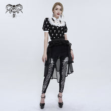 Load image into Gallery viewer, TT22202 Black And White Cross pattern Printed Short Sleeve T-Shirt