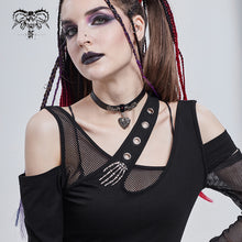 Load image into Gallery viewer, SKT132 Punk asymmetrical faked metal ghost hand dress